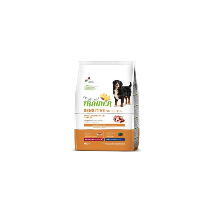 Natural Trainer sensitive no gluten medium & maxi adult con anatra - 3kg