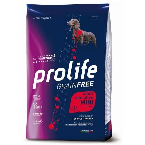 Prolife Grain Free Monoproteico Adult Mini Manzo e Patata 600g