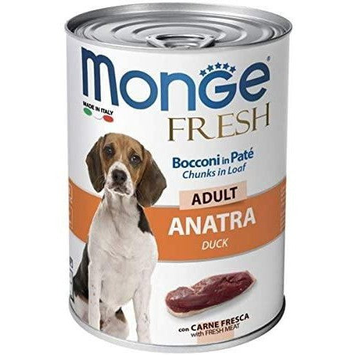 Monge Fresh Adult con Anatra 400g - Cibo Umido per Cani