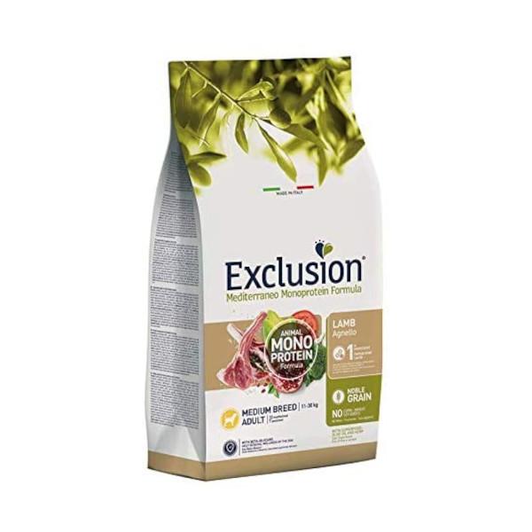 Exclusion - Mediterraneo Monoprotein Adult Medium Breed con Agnello 12 kg