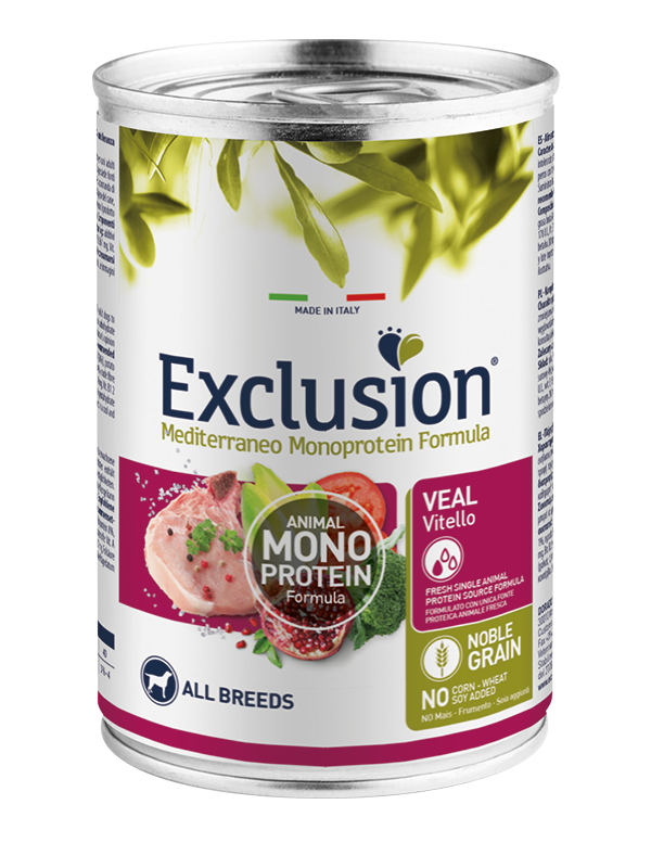Exclusion Adult Vitello 400g - Cibo Umido per Cani Monoproteico