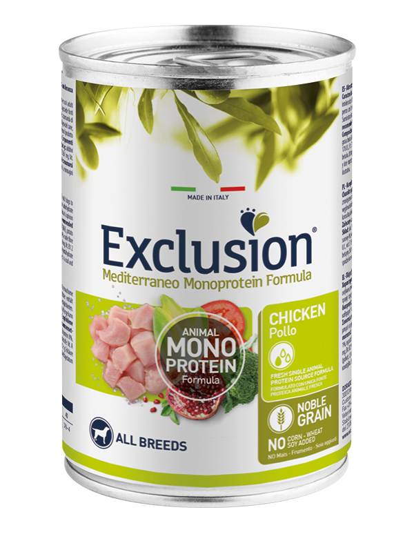 Exclusion Adult Pollo 400g - Cibo Umido per Cani Monoproteico