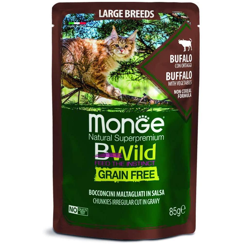 Monge Bwild Grain Free Large Breeds Bocconcini Maltagliati Bufalo con Ortaggi 85 Gr