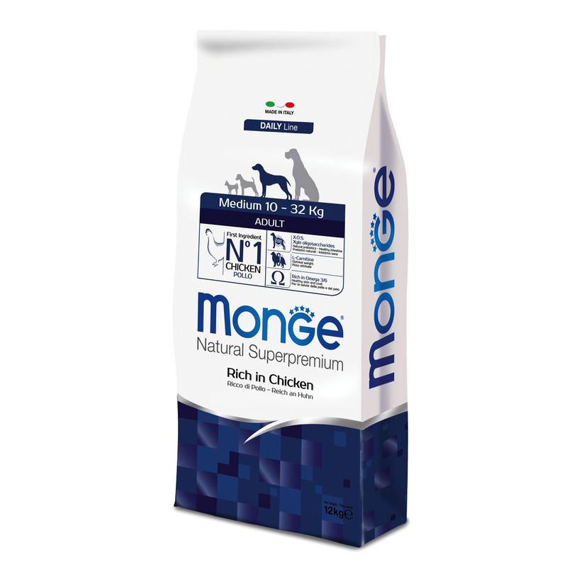 Monge Natural Superpremium Medium Adult Ricco di Pollo 12 kg