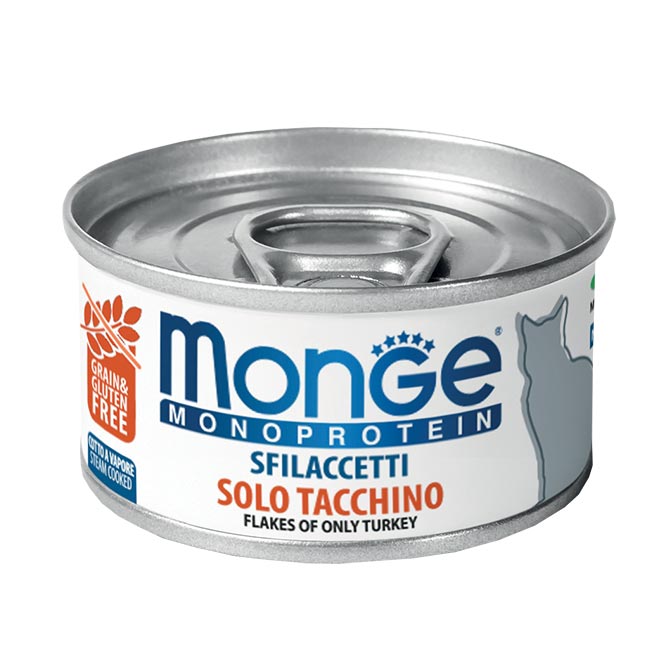 Monge Monoprotein Solo Tacchino 80g - Cibo Umido per Gatti