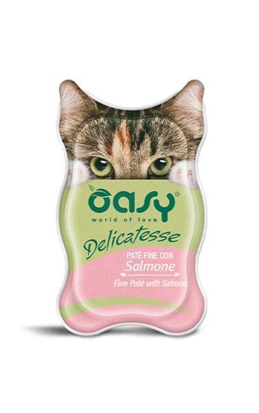 Oasy Delicatesse Patè con Salmone 85g Umido per Gatti