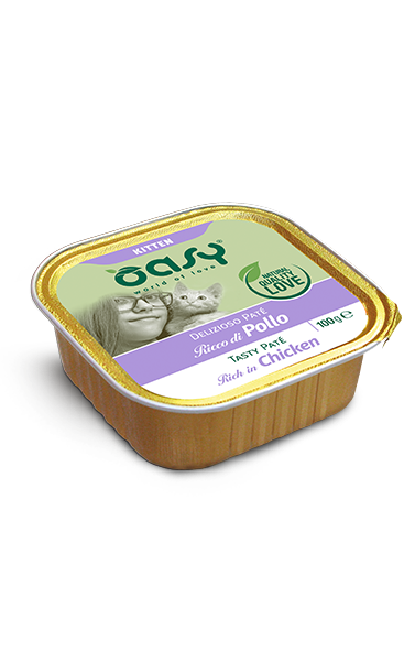 Oasy Delizioso Paté Kitten Pollo 100g - Umido per Gatti Cuccioli