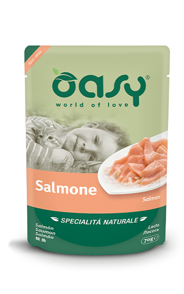 Oasy Specialità Naturale Salmone 70g Umido per Gatti
