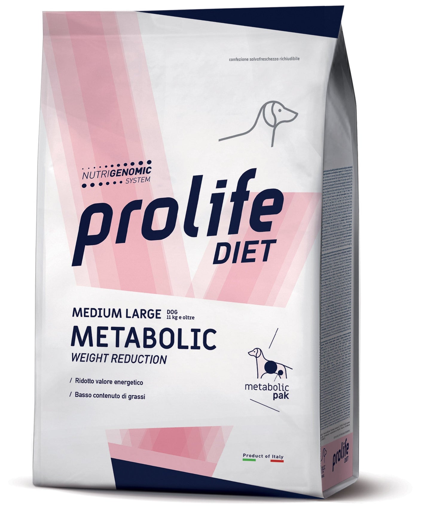 Prolife Diet Metabolic Weight Reduction Medium Large 8kg - Crocchette per Cani