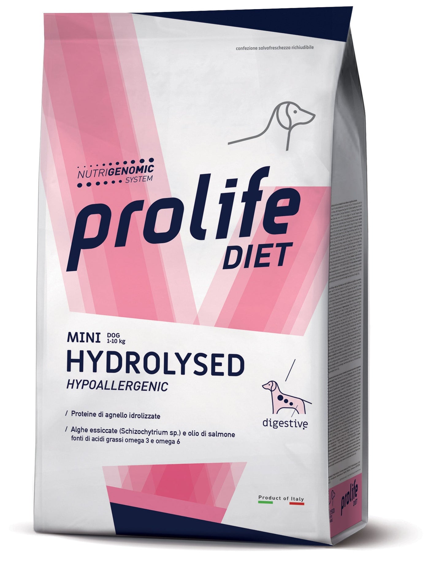 Prolife Diet Mini Hydrolysed Hypoallergenic 1,5kg - Crocchette per Cani