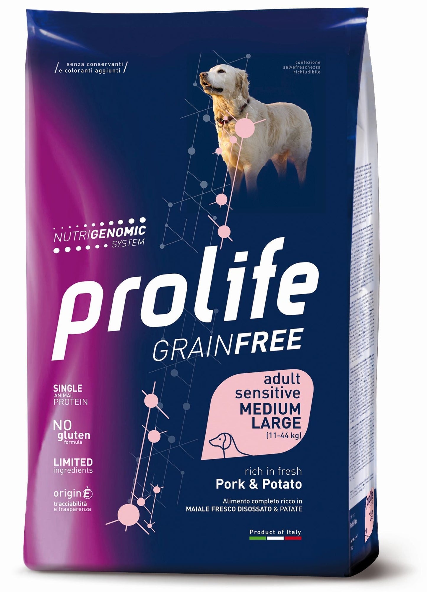 Prolife Grain Free Medium/Large Maiale e Patate 10 kg