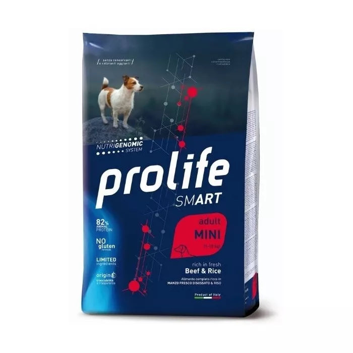 Prolife Smart Adult Mini Manzo e Riso 7kg - Crocchette per Cani