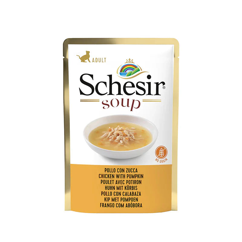 Schesir Soup Pollo con Zucca in Zuppa 85g Umido per Gatti