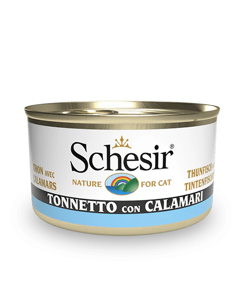 Schesir Tonnetto con Calamari 85g - Cibo Umido per Gatti
