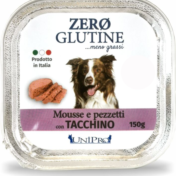 Unipro Zero Glutine Tacchino 150g - Cibo Umido per Cani