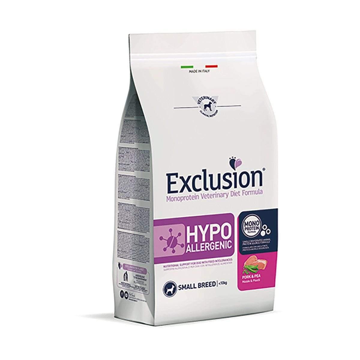 Exclusion Diet Formula Hypoallergenic Maiale E Piselli Small 2 Kg - Cibo Secco per Cani