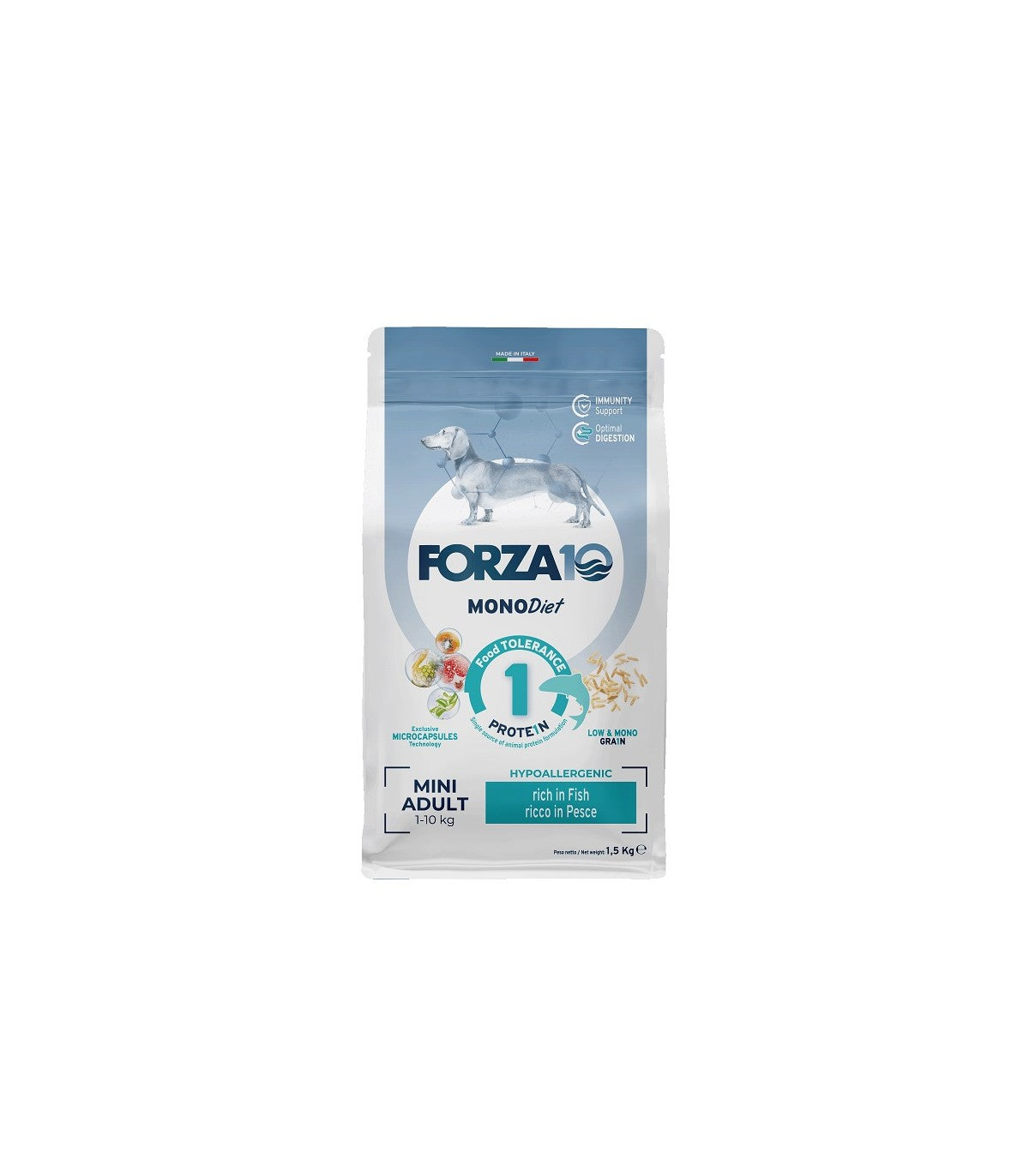 Forza 10 MonoDiet Mini Adult Hypoallergenic Pesce 1,5kg - Cane