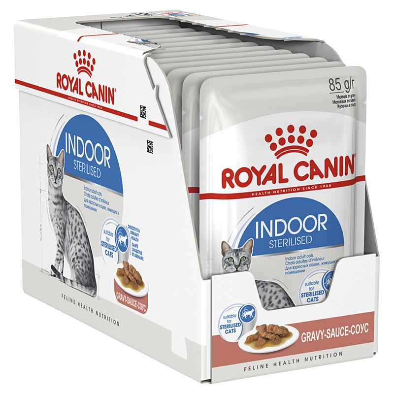Royal Canin Indoor Sterilised in Salsa 12x85g Umido per Gatti
