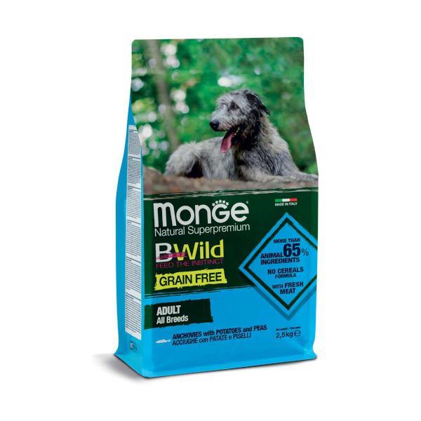 Monge BWild Grain Free Adult Acciughe Patate e Piselli 2,5kg