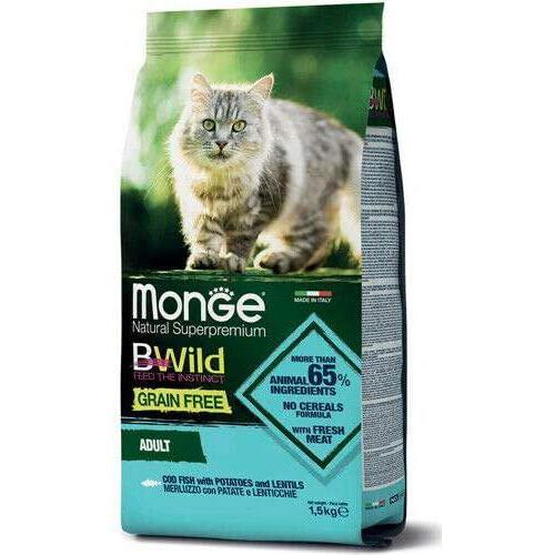Monge BWild Grain Free Adult Merluzzo Patate e Lenticchie 1,5kg