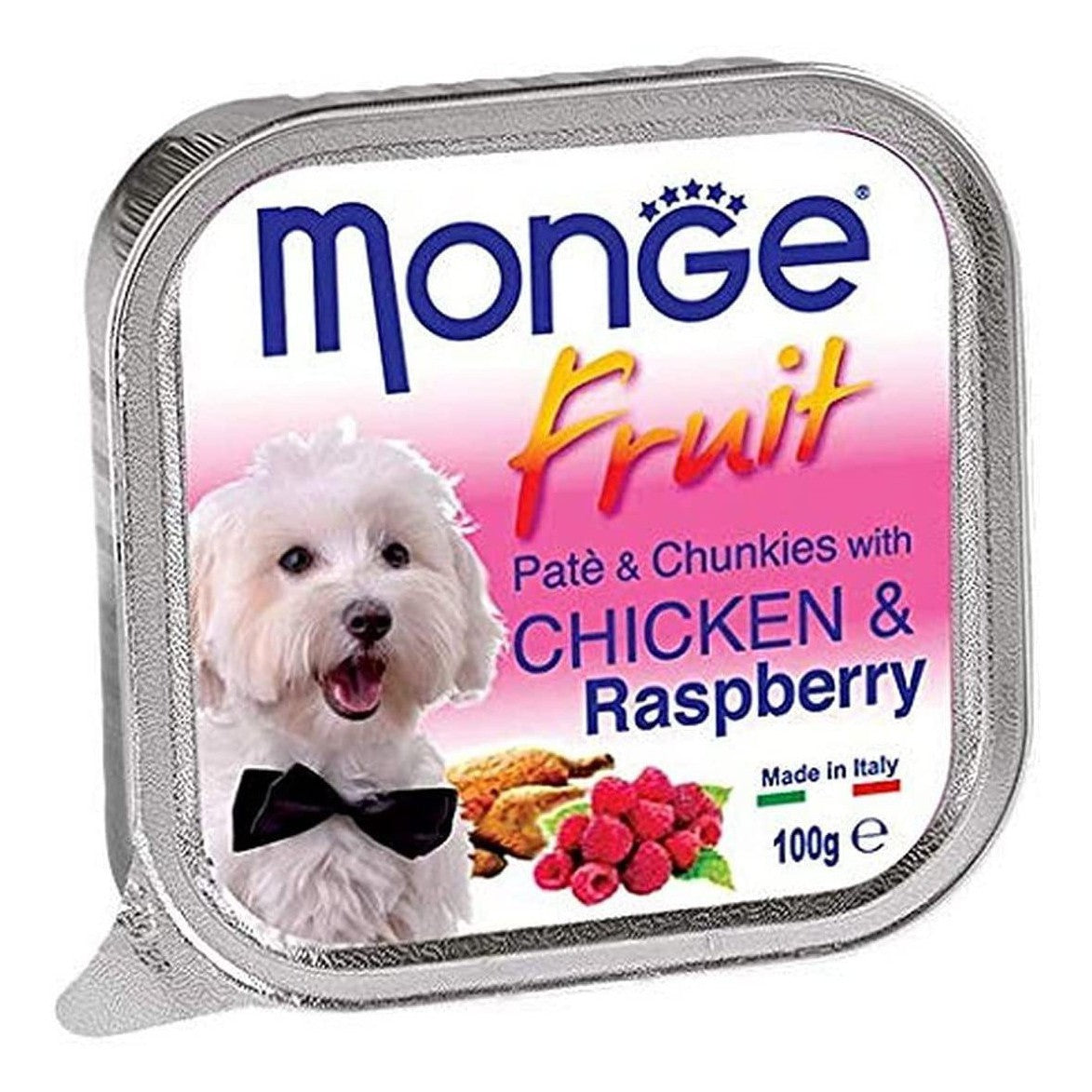 Monge Fruit Pollo e Lamponi 100gr Alimento umido per Cani