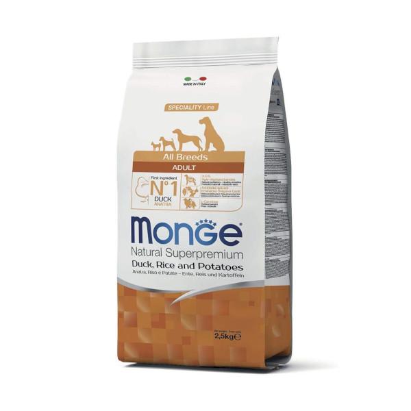 Monge Adult Anatra, Riso e Patate 2,5 kg