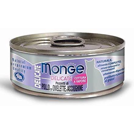 Monge Natural Pollo con Omelette e Acciughine 80gr