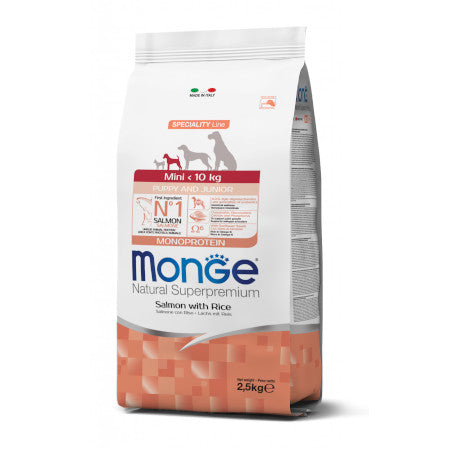 Monge Natural Superpremium Mini Puppy Junior Salmone e Riso 2,5kg