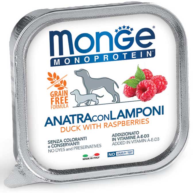 Monge Monoprotein Patè Solo Anatra e Lamponi 150gr