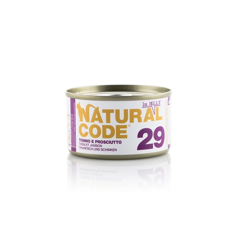 Natural Code 29 Tonno e Prosciutto Umido Gatto 85 Gr