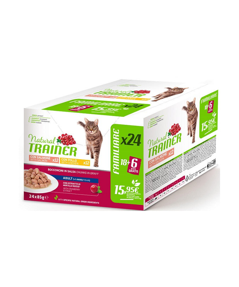 Natural Trainer Pollo e Salmone 24x85gr