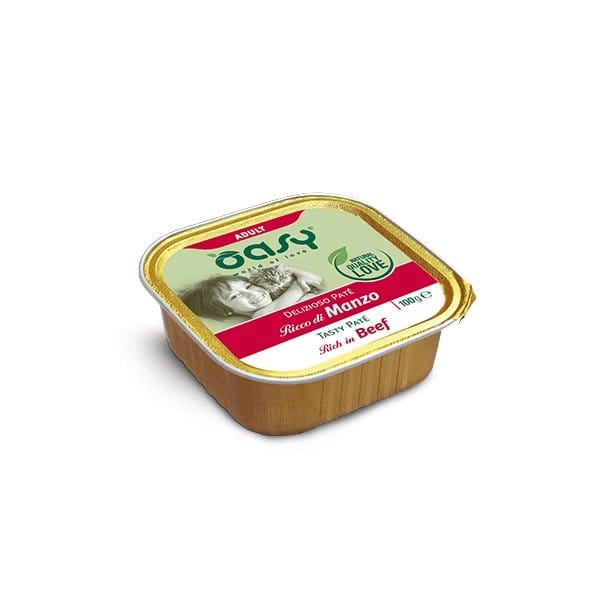 Oasy Delizioso Patè Manzo Umido Gatto 100 Gr