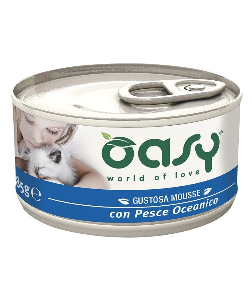 Oasy Gustosa Mousse Pesce Oceanico Umido Gatto 85 Gr