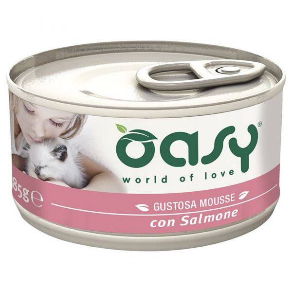 Oasy Gustosa Mousse Salmone Umido Gatto 85 Gr