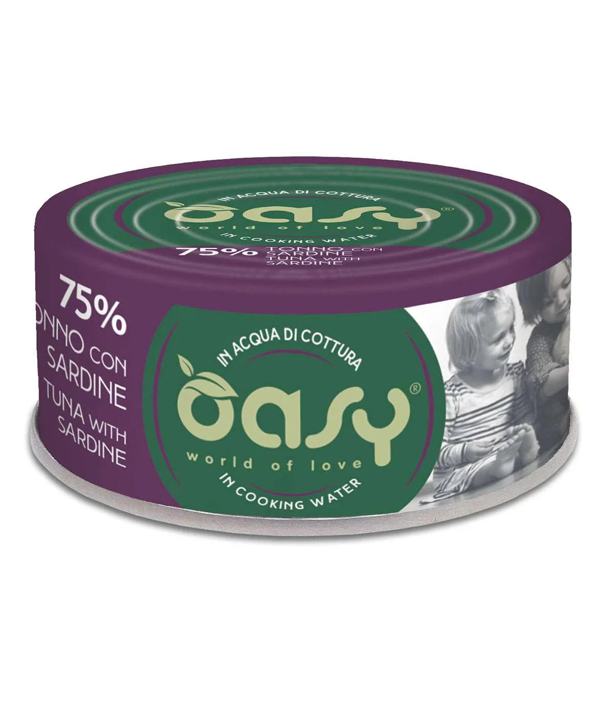 Oasy More Love Tonno con Sardine Umido Gatto 70 Gr