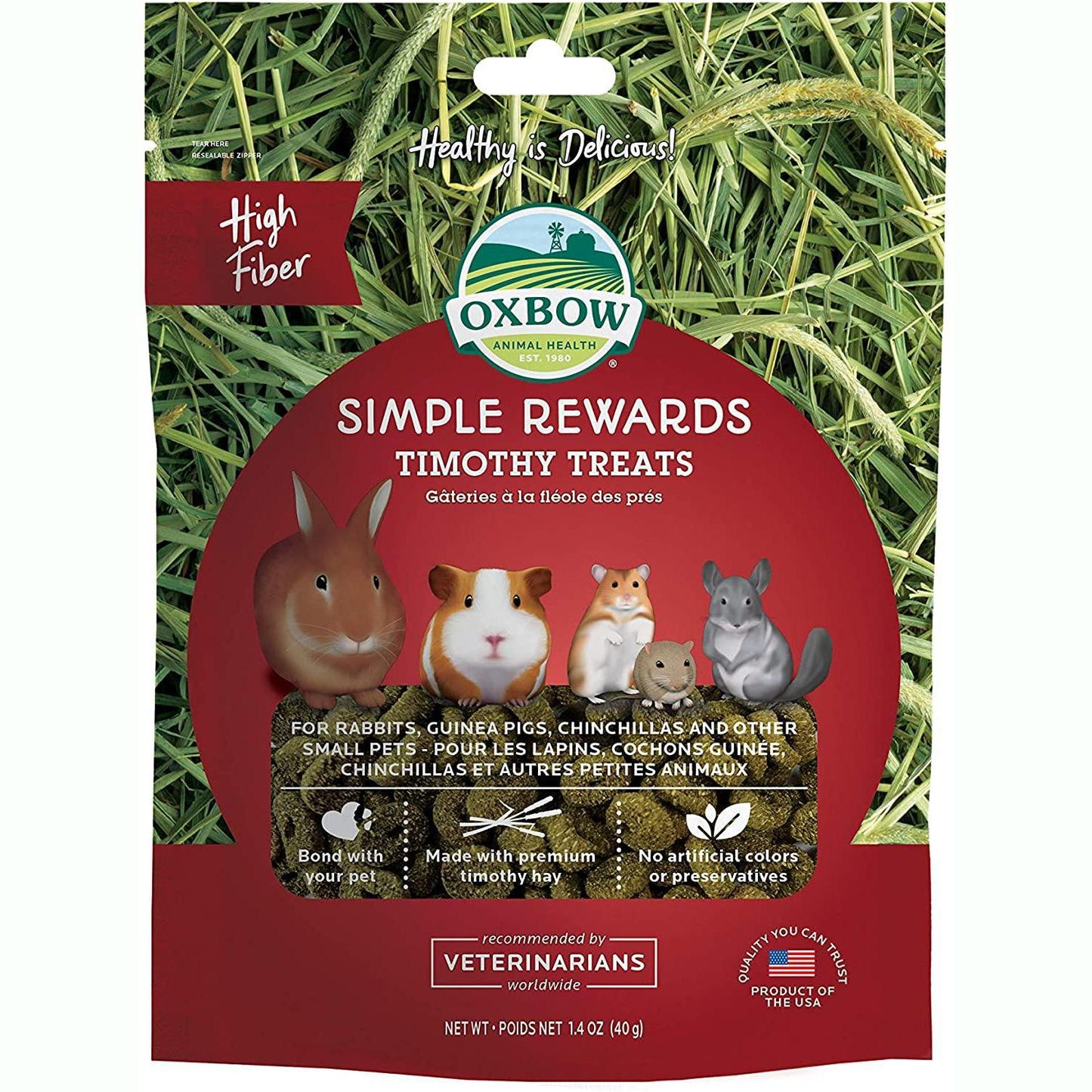 Oxbow Simple Rewards Timothy Treat 39gr Snack per Roditori