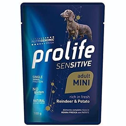 Prolife Adult Mini Renna&Patate 100gr Alimento umido per Cani
