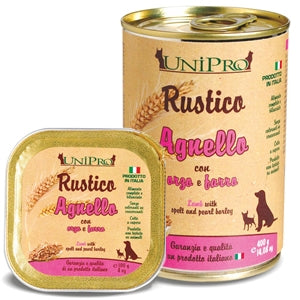 Unipro Rustico Agnello con Orzo e Farro 100gr Vaschetta