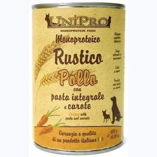 Unipro Rustico Pollo Pasta Integrale e Carote 400gr Lattina
