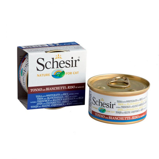 Schesir Gatto Tonno Alicette Riso 85g Filetti in Acqua