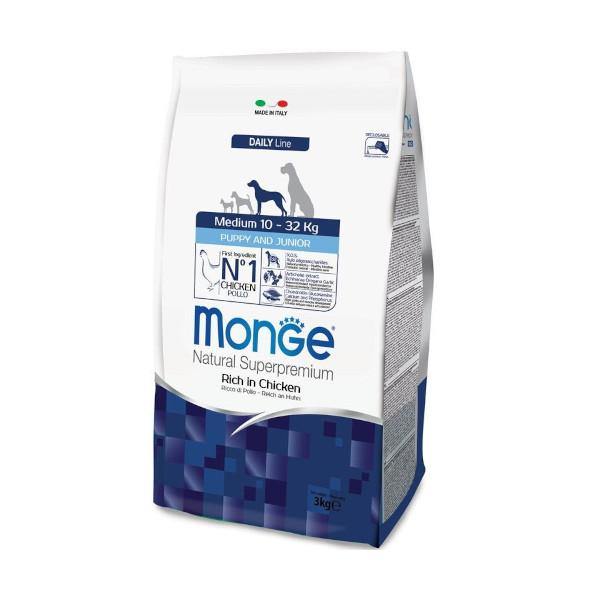 Monge Natural Superpremium Medium Puppy & Junior con Pollo 3 kg