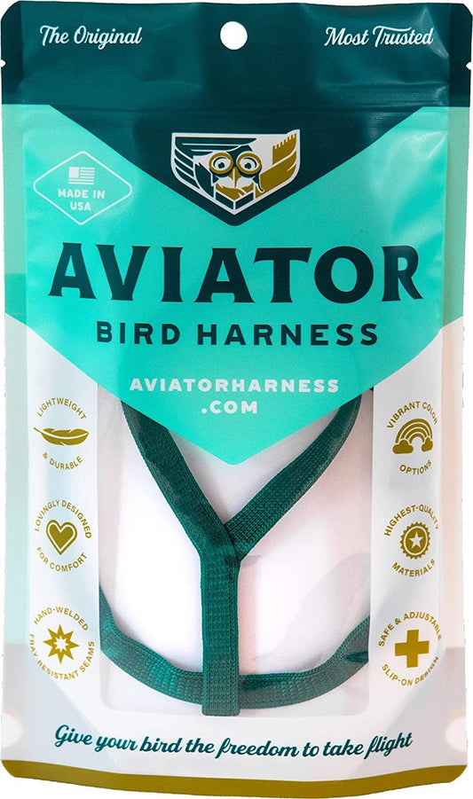 Aviator - Pettorina per Pappagalli - M - Verde
