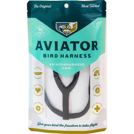 Aviator - Pettorina per Pappagalli - M - Nero