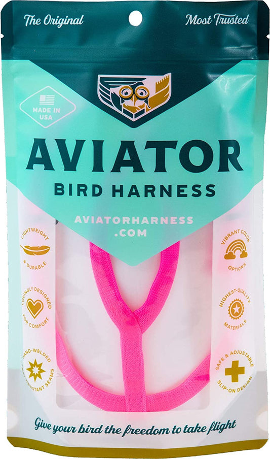 Aviator - Pettorina per Pappagalli - M - Rosa