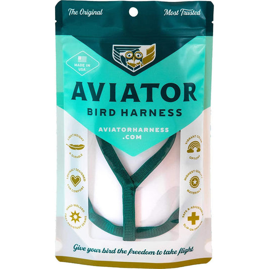 Aviator - Pettorina per Pappagalli - L - Verde