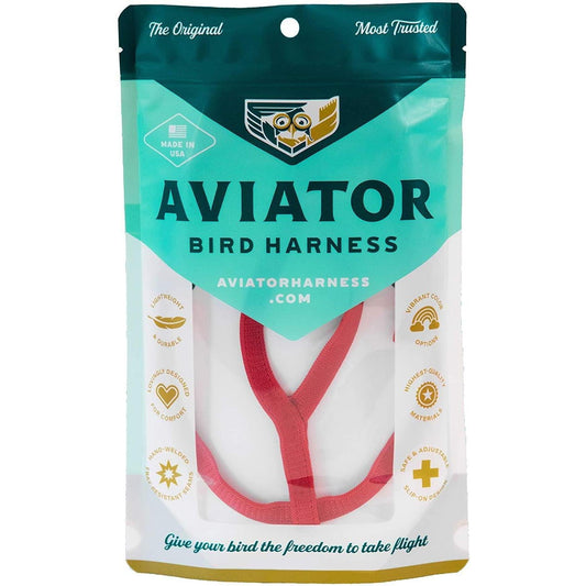 Aviator - Pettorina per Pappagalli - S - Rosso