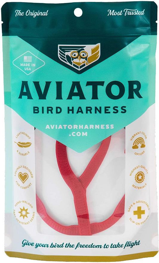 Aviator - Pettorina per Pappagalli - L - Rosso