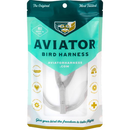 Aviator - Pettorina per Pappagalli - S - Argento