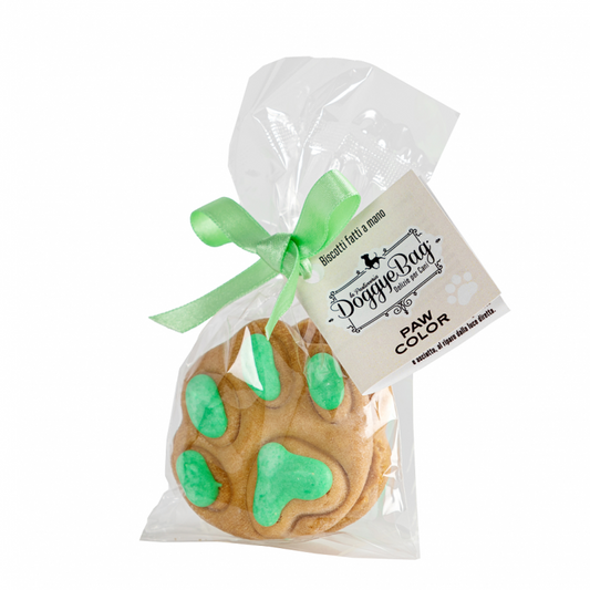 Biscotto per Cani - DoggyeBag Paw Color Verde 2pz