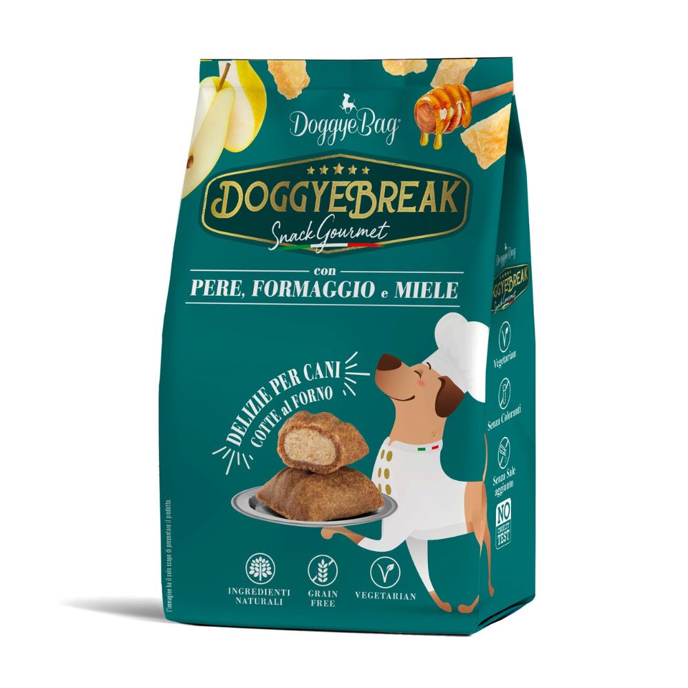 Biscotti per Cane - DoggyeBag DoggyeBreak con Pera Formaggio e Miele 180g
